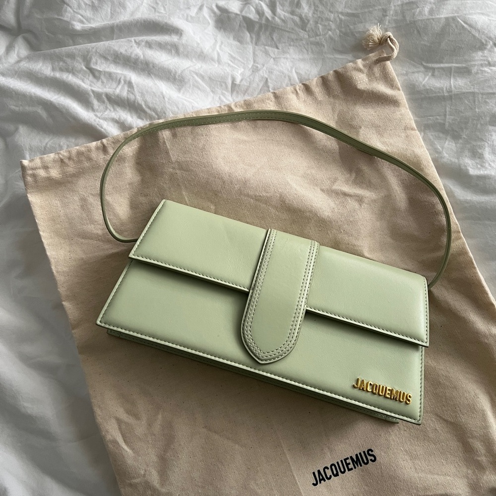 Jacquemus Mint Green Leather Clutch